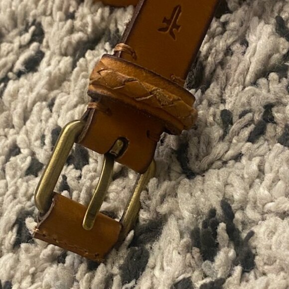 Frye Leather Belt Tan Lrg NWOT - Picture 3 of 9